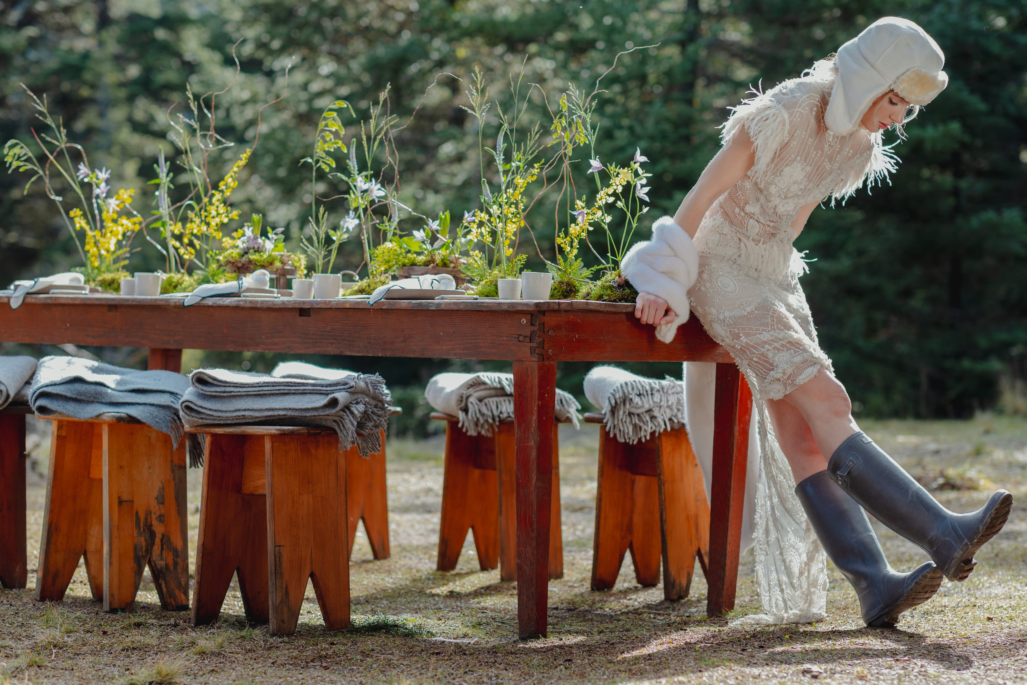 a person in a white robe