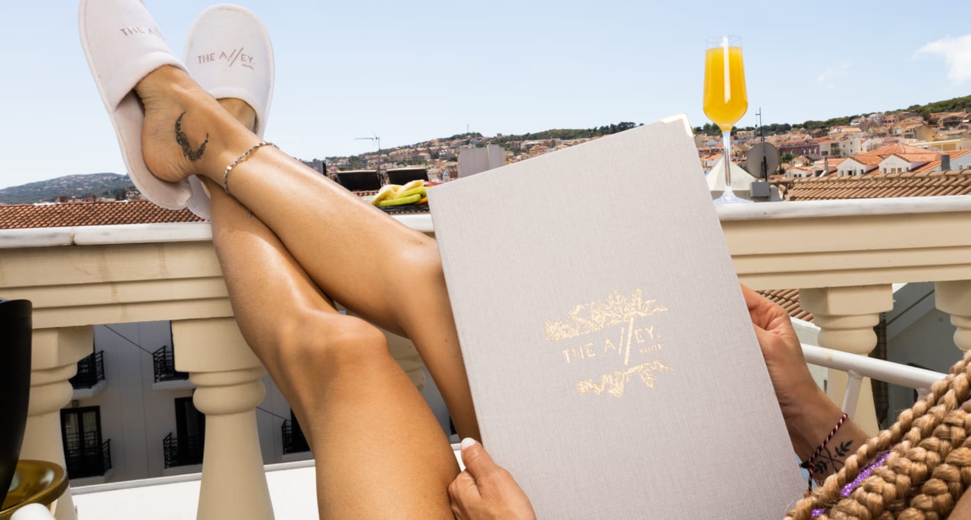 a person holding a book