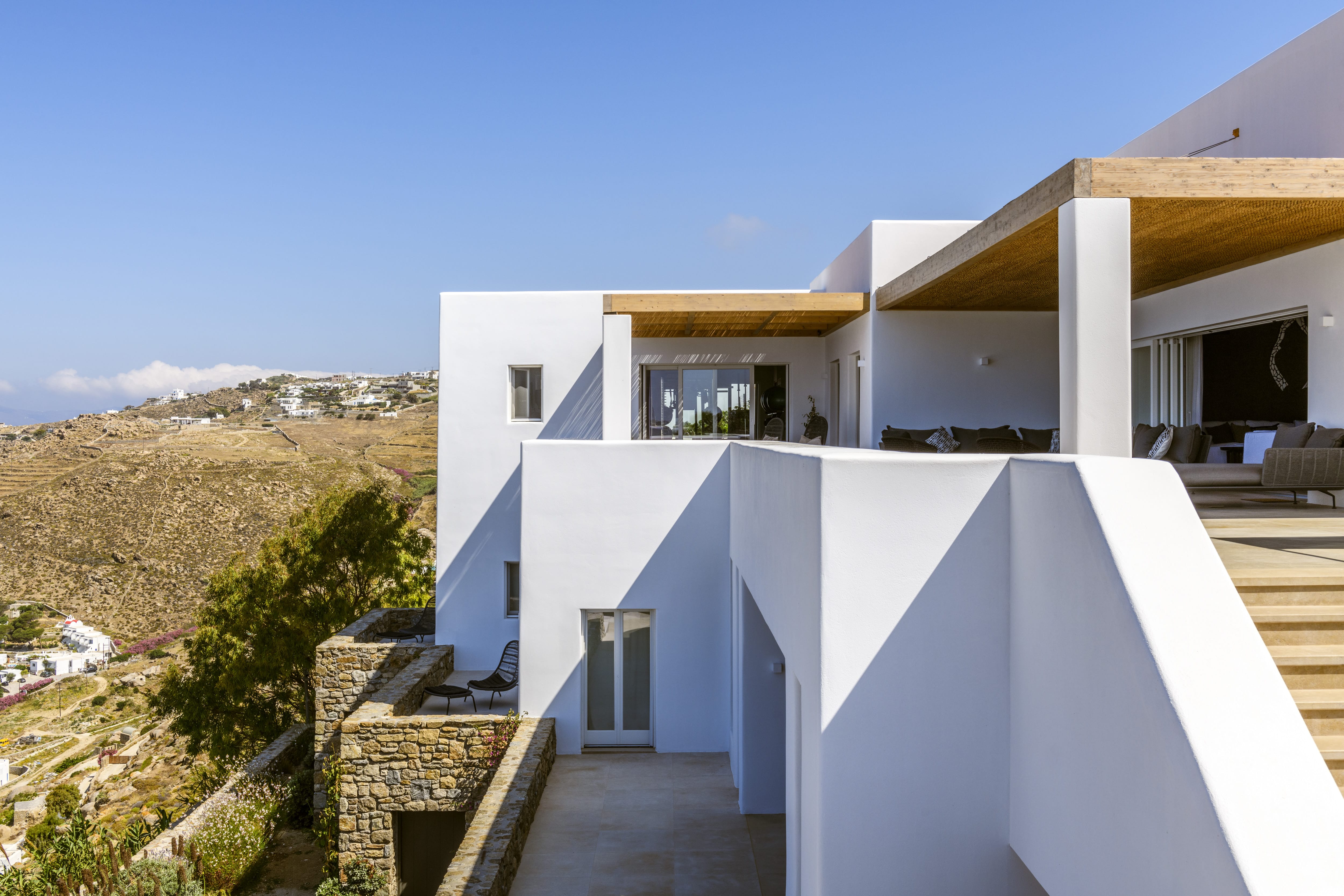 a house with a white roof