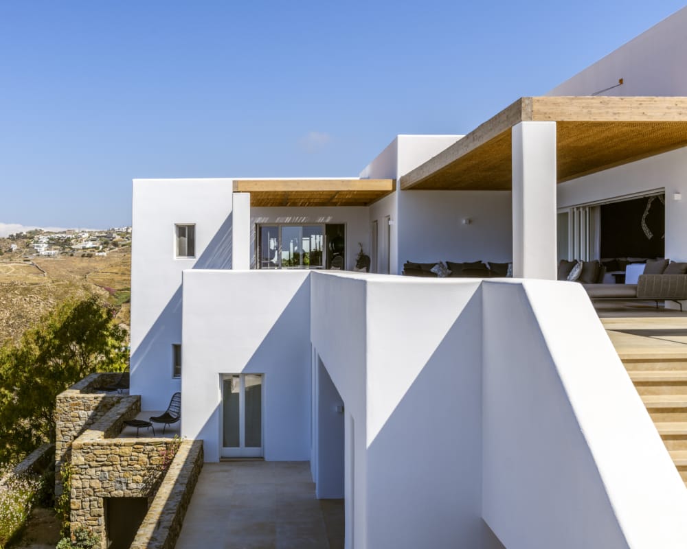 a house with a white roof
