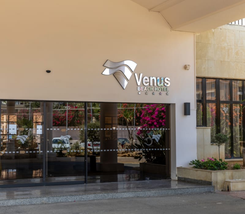 a building with a sign on the front