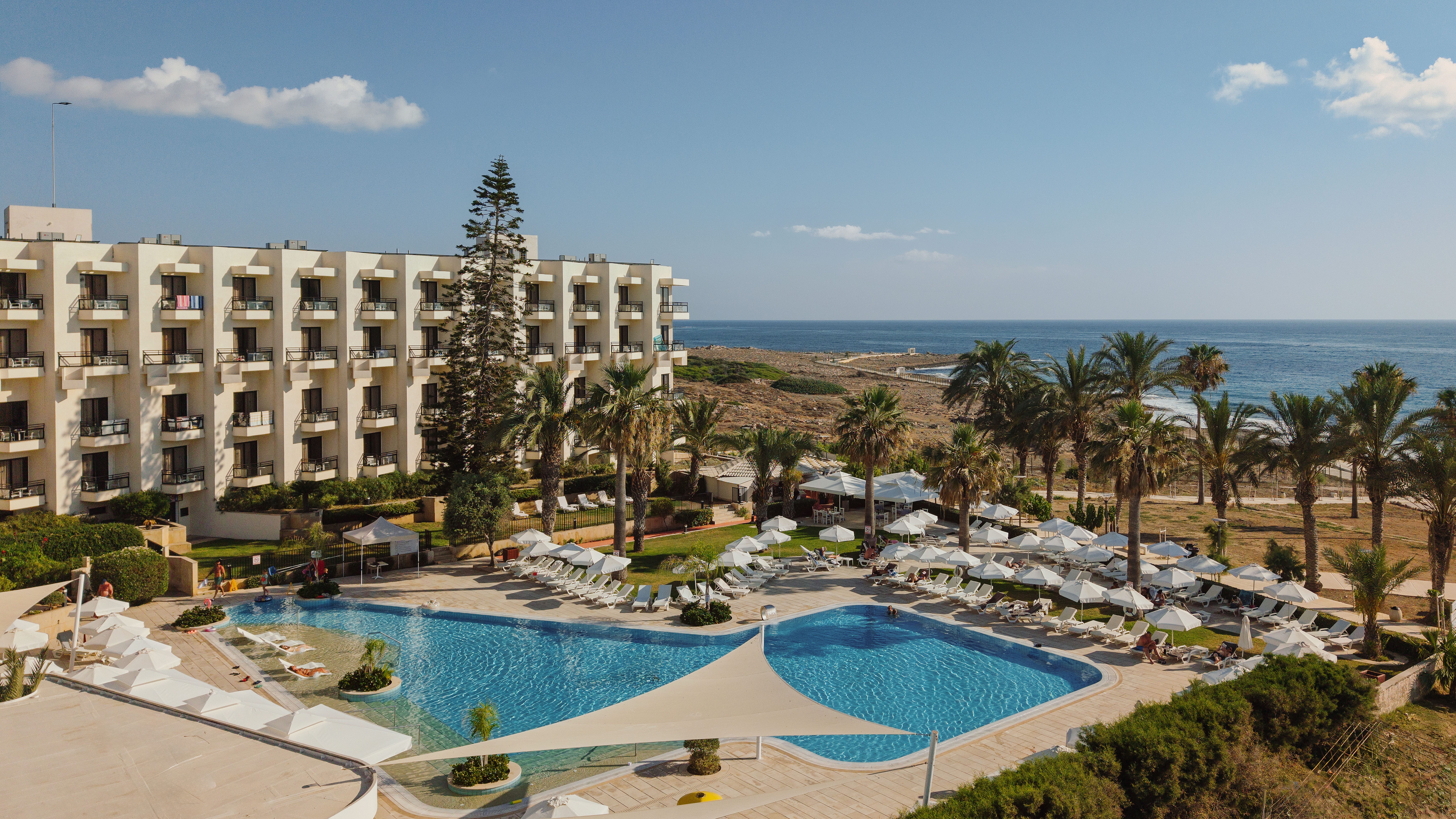 a swimming pool and a building