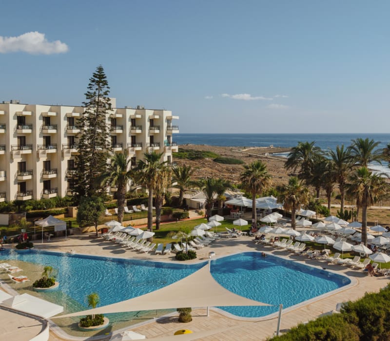 a swimming pool and a building