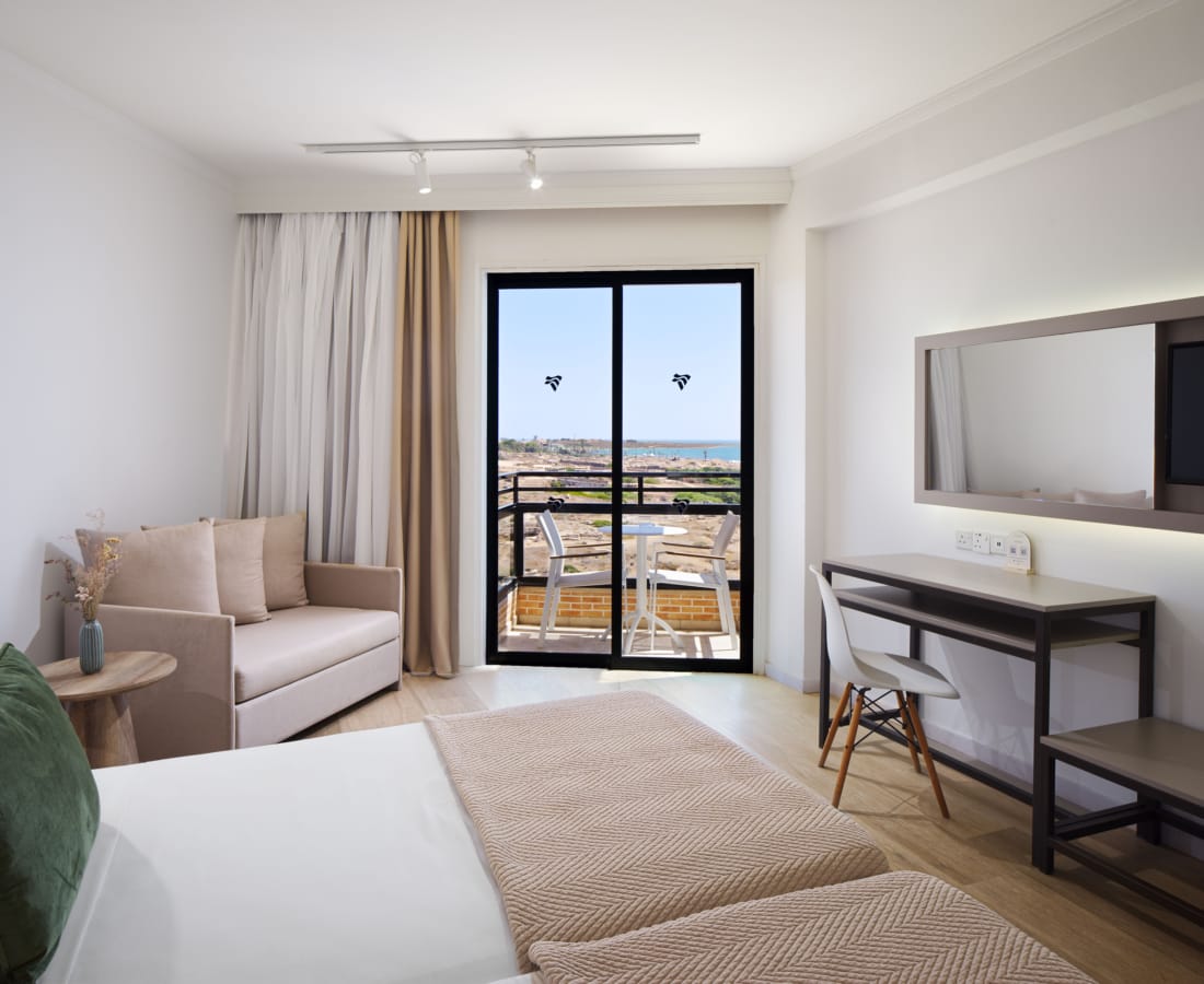 a bed in a room