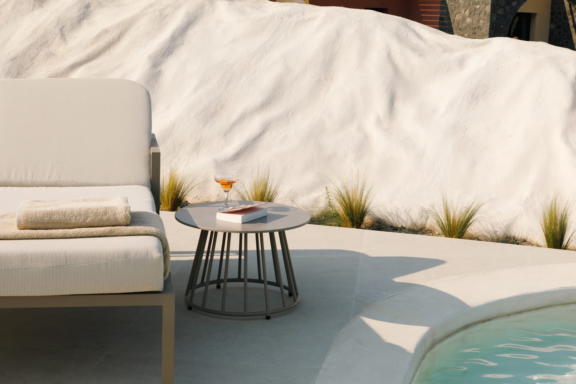 a table and chairs in a room