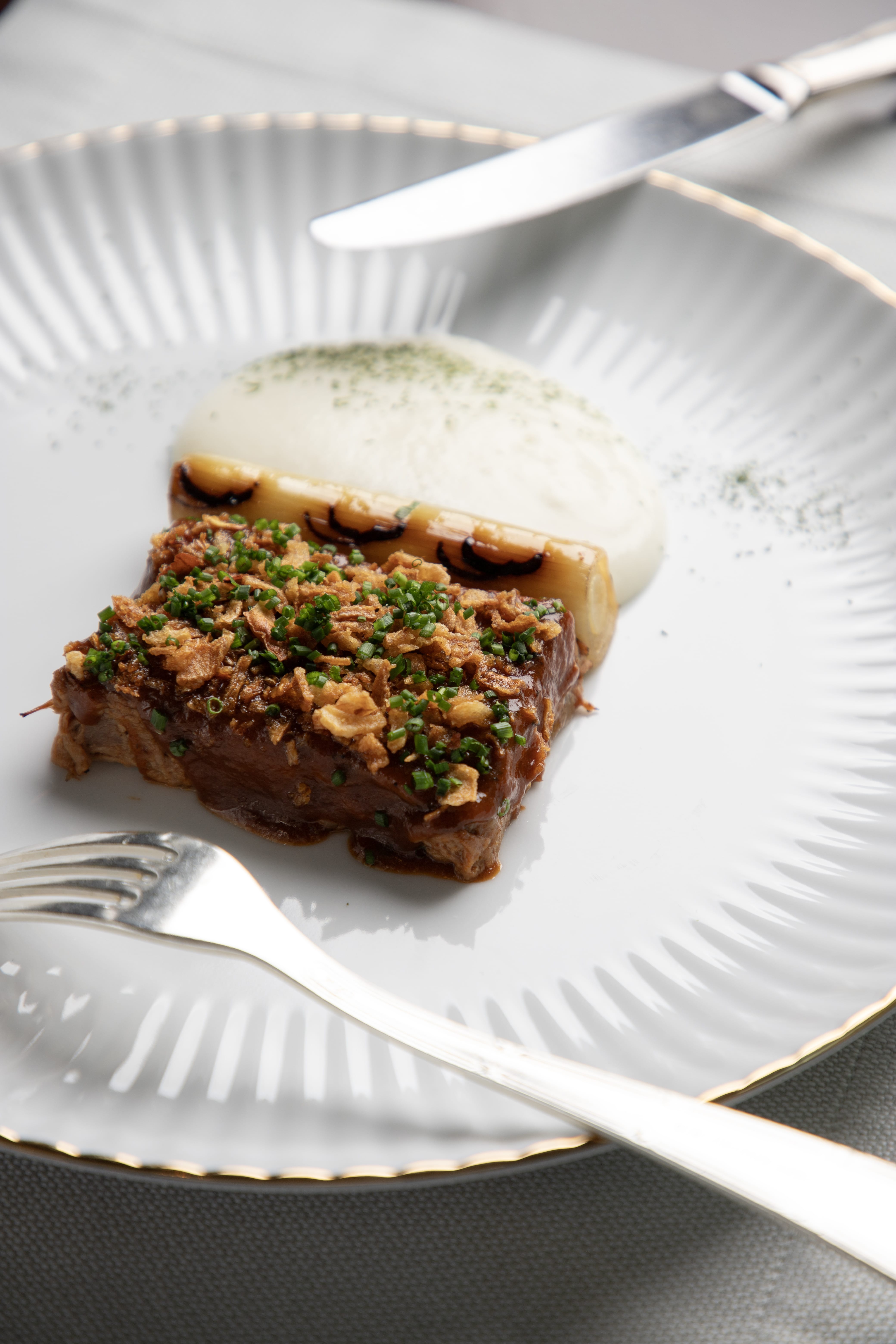 a piece of food on a plate