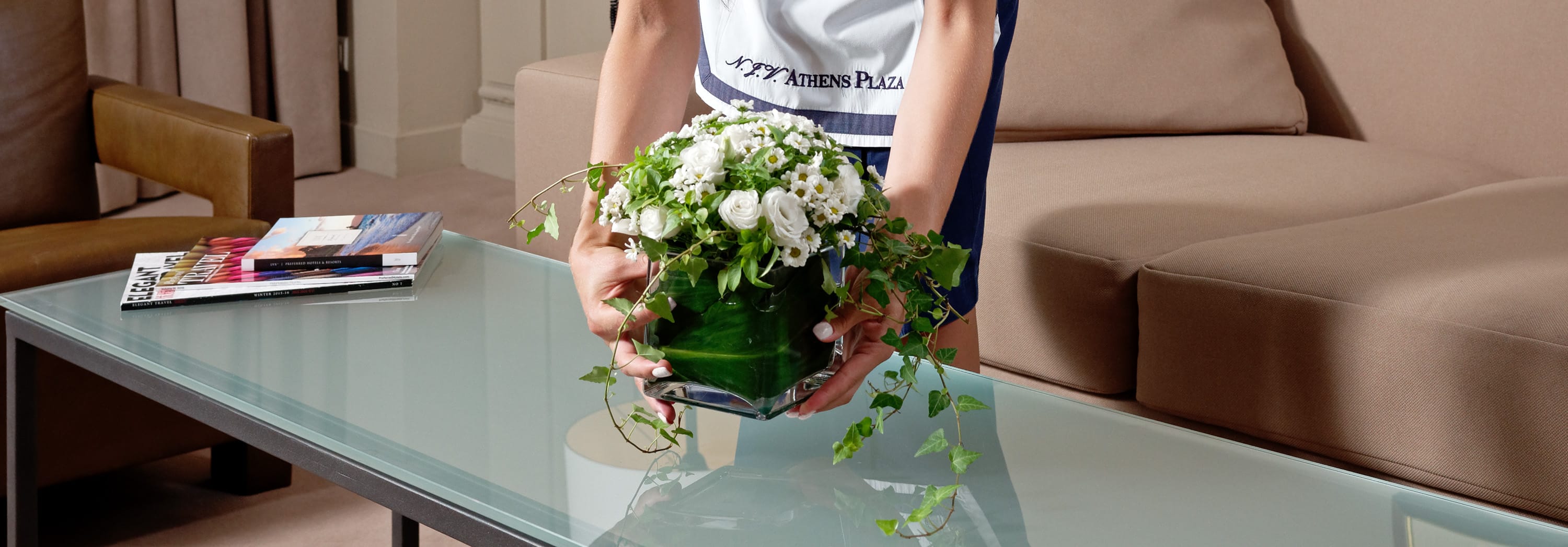a person holding a bouquet of flowers