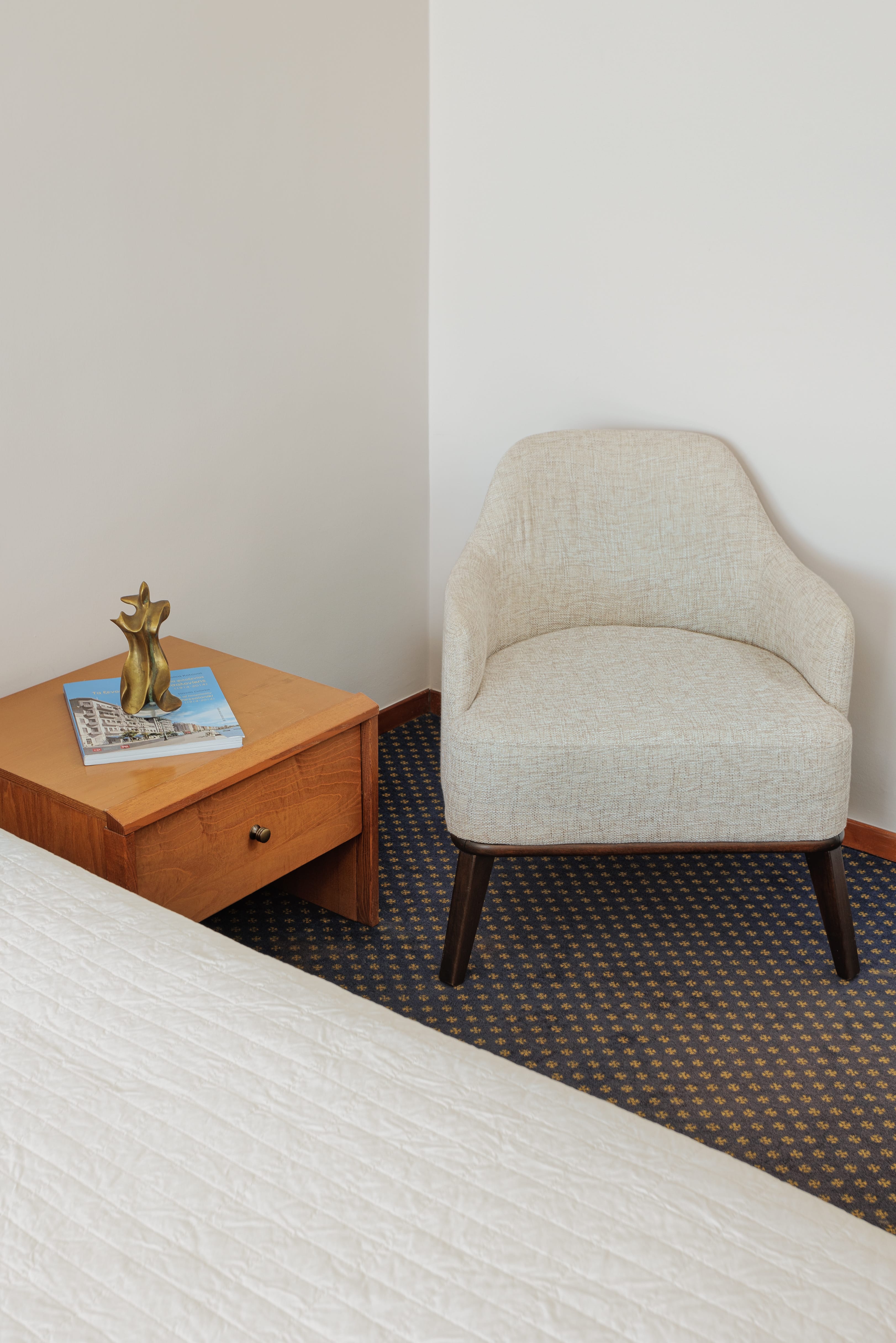 a chair and a table in a room