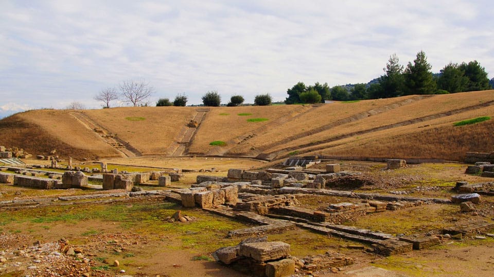 a landscape with a pile of wood