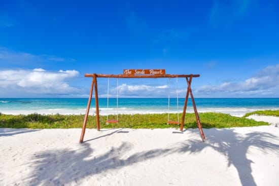 a structure on the beach