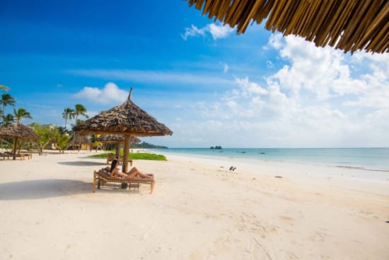 a hut on a beach
