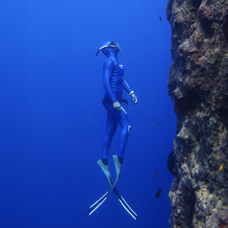 a person in scuba gear underwater