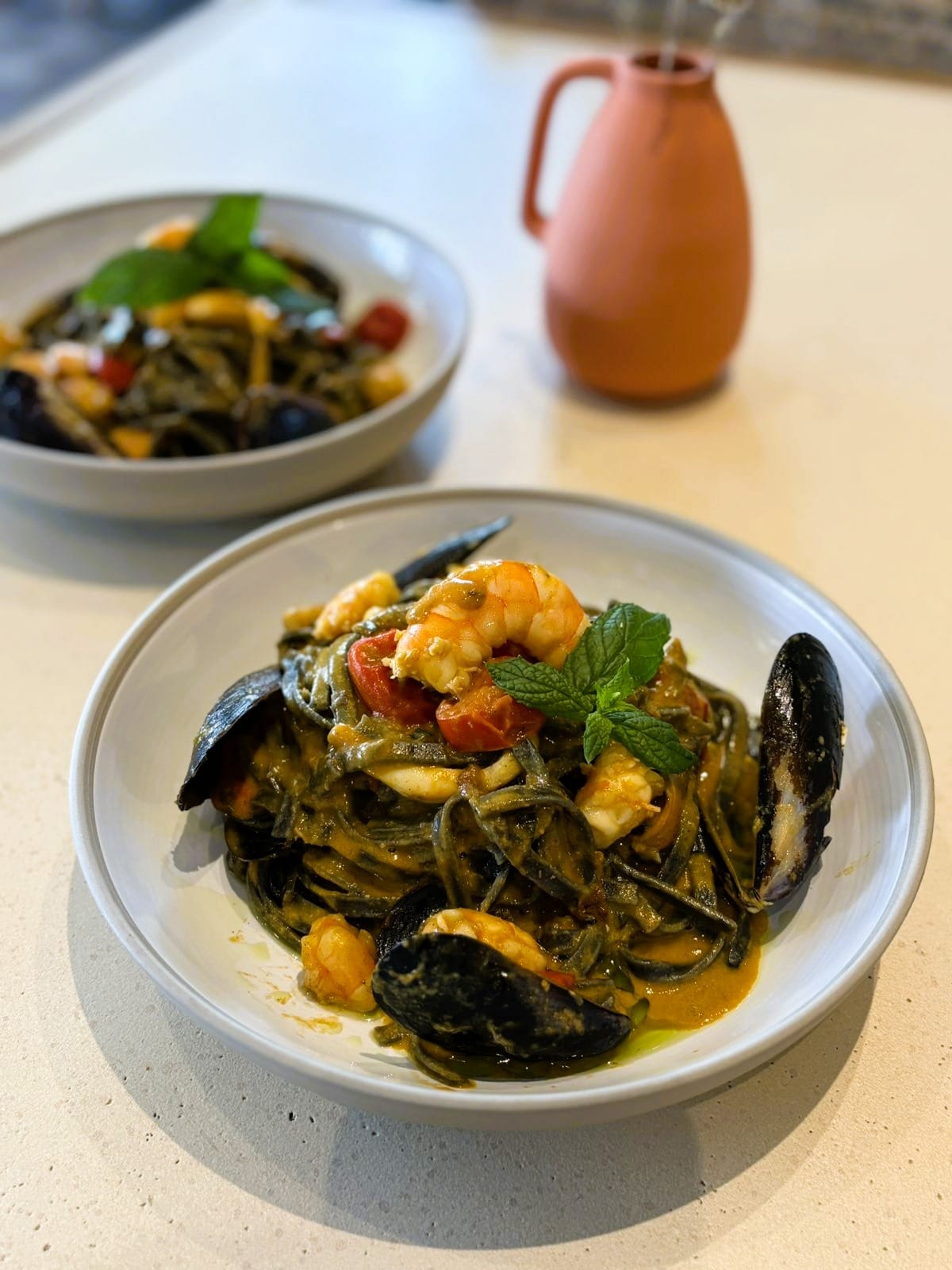 a plate of food on a table
