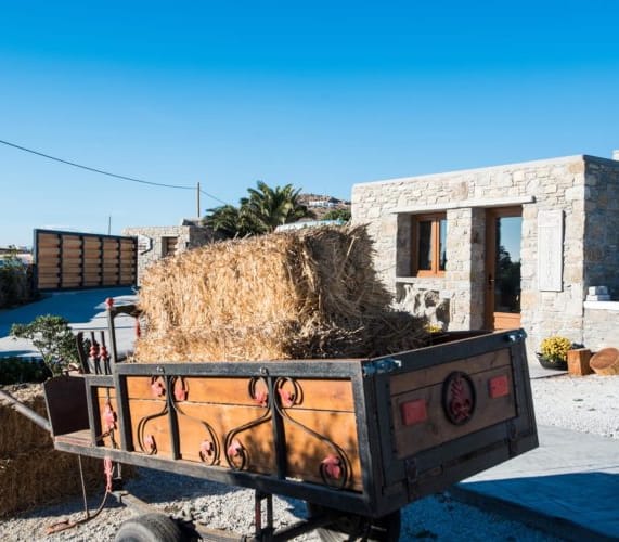 a truck with a pile of hay