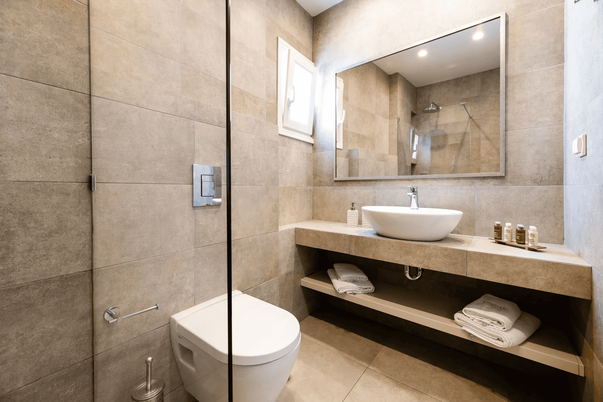 hotel bathroom in Paros