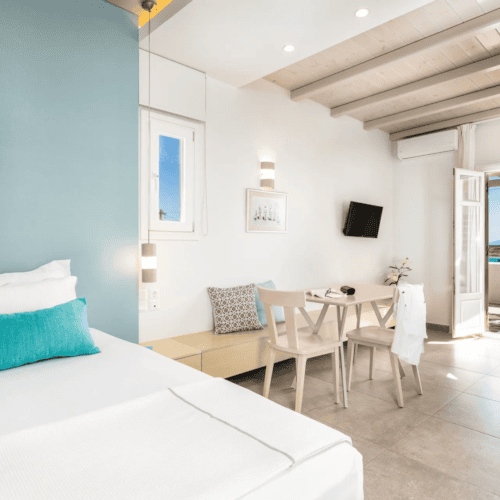 premium suite with view in Paros