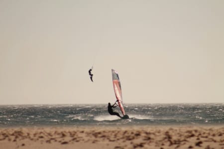 kite surfing in Paros