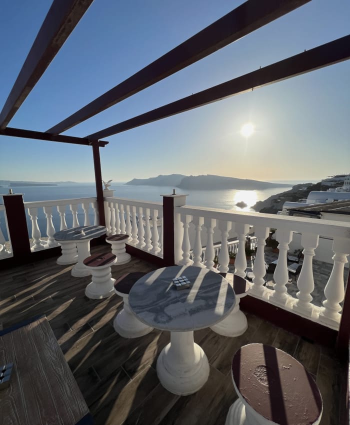 βεράντα με θέα στη θάλασσα