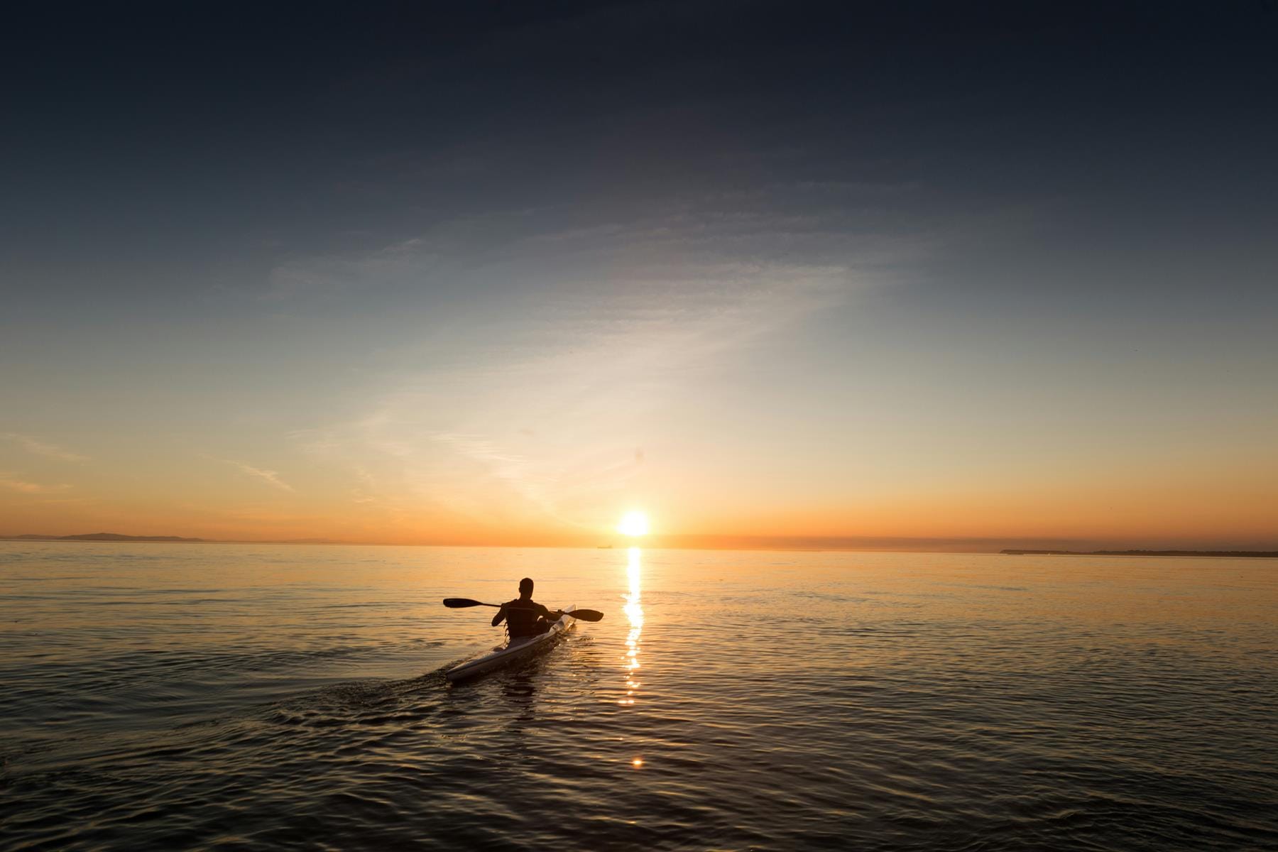 kayak at sunset