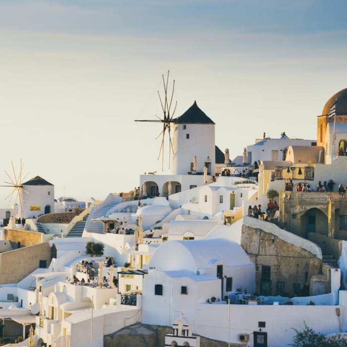 Οία σαντορίνη, ανεμόμυλοι