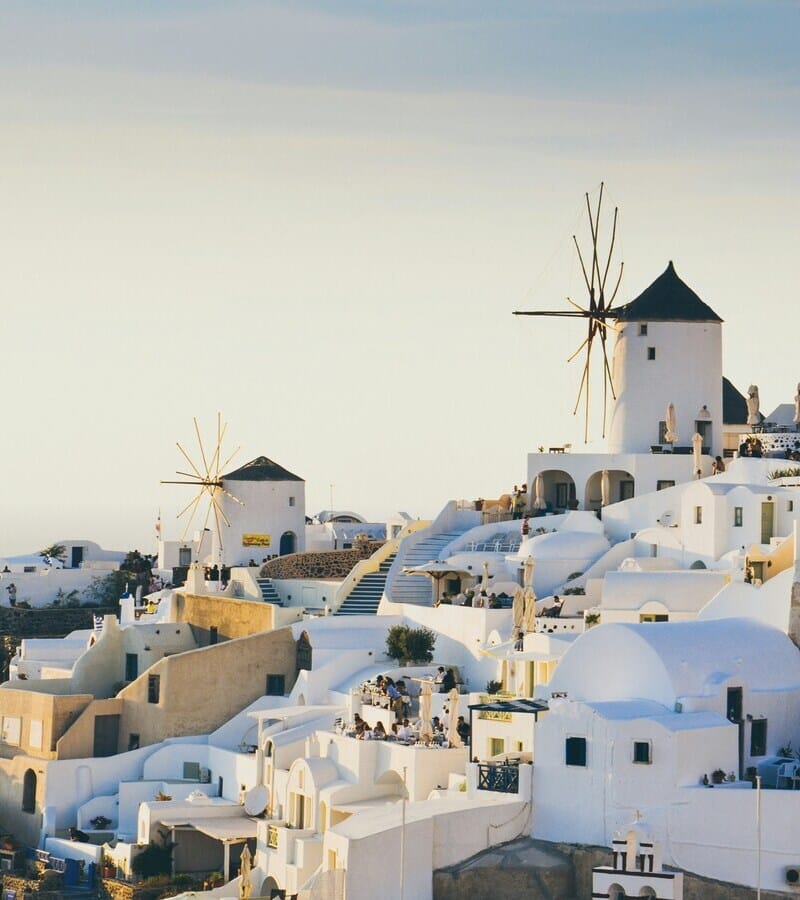 Οία σαντορίνη, ανεμόμυλοι