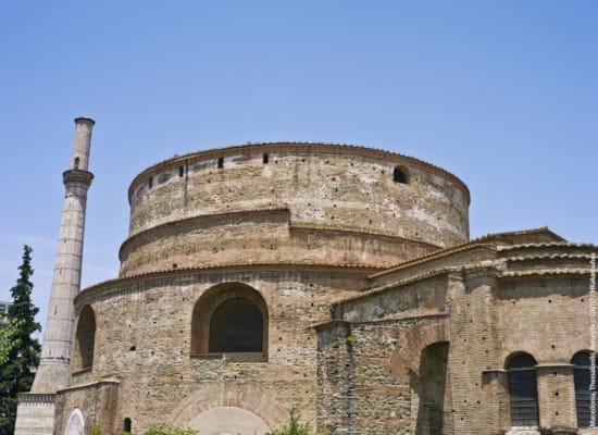 a stone building with a tall tower