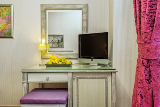 a computer on a desk