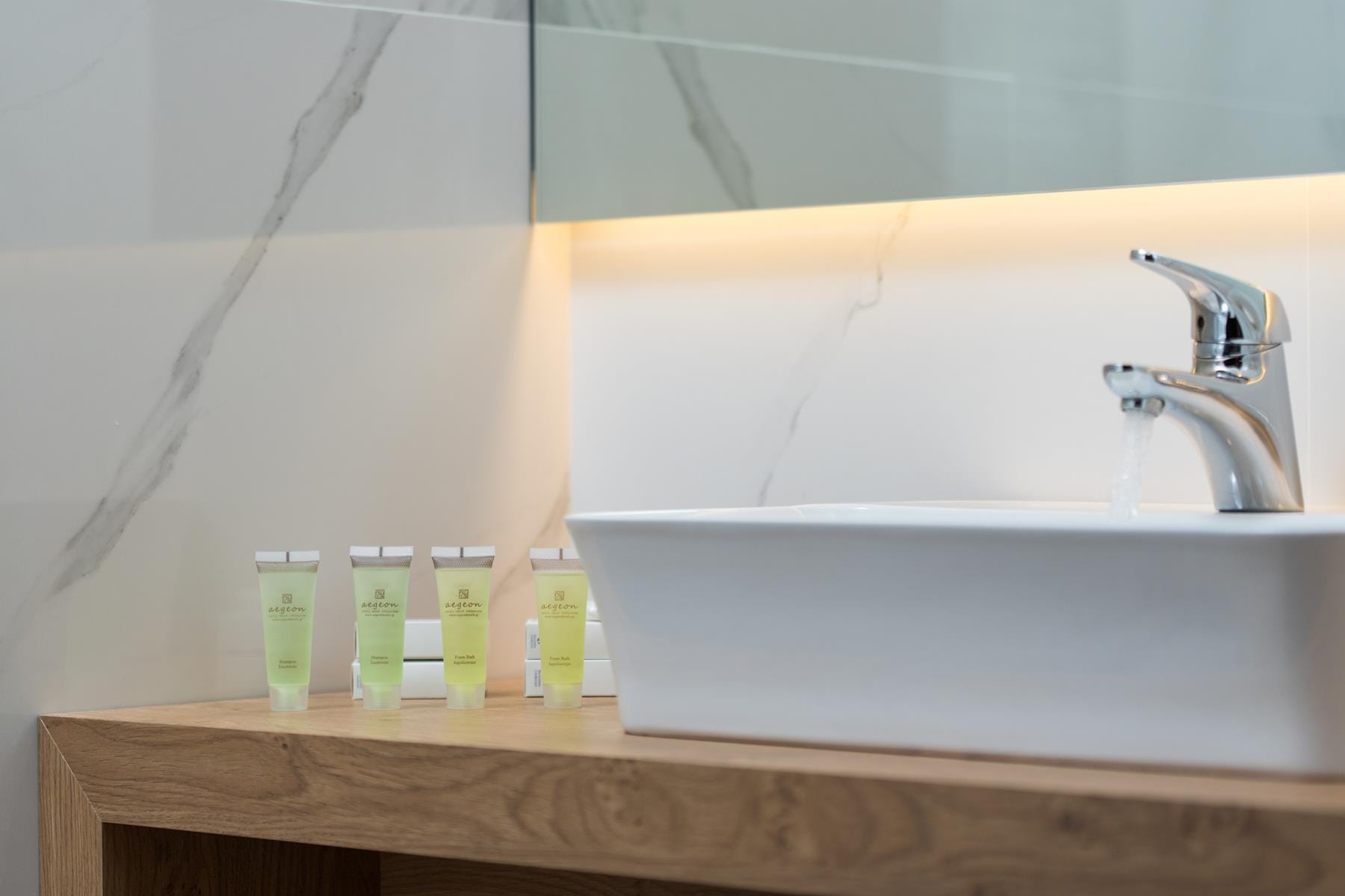 a row of cups on a counter