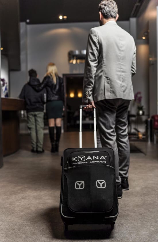 a person with a suitcase