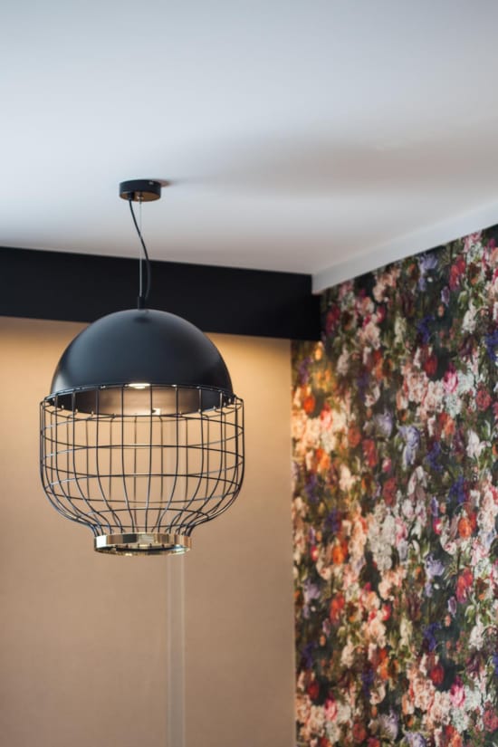 a lamp from a ceiling