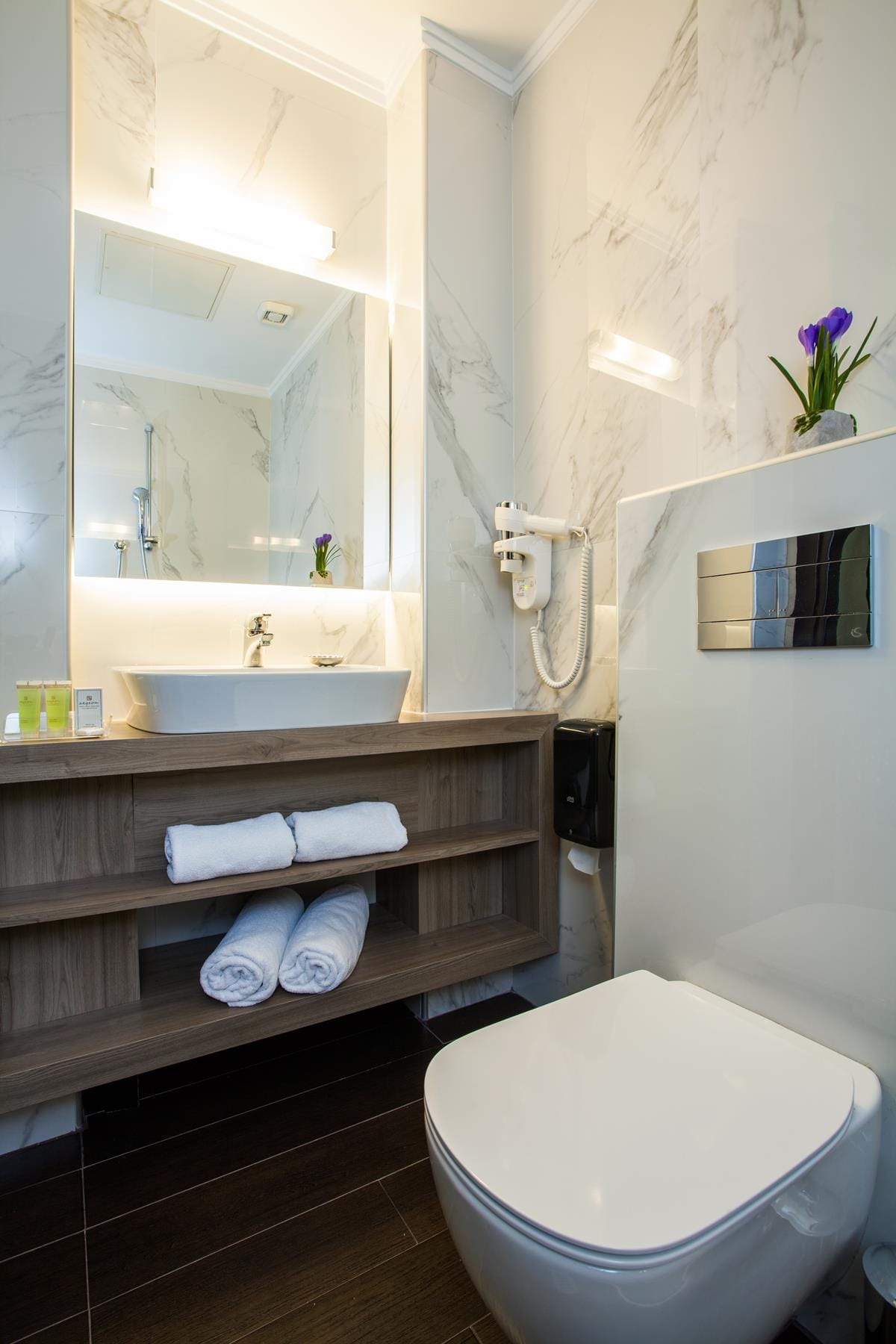 a bathroom with a sink and toilet
