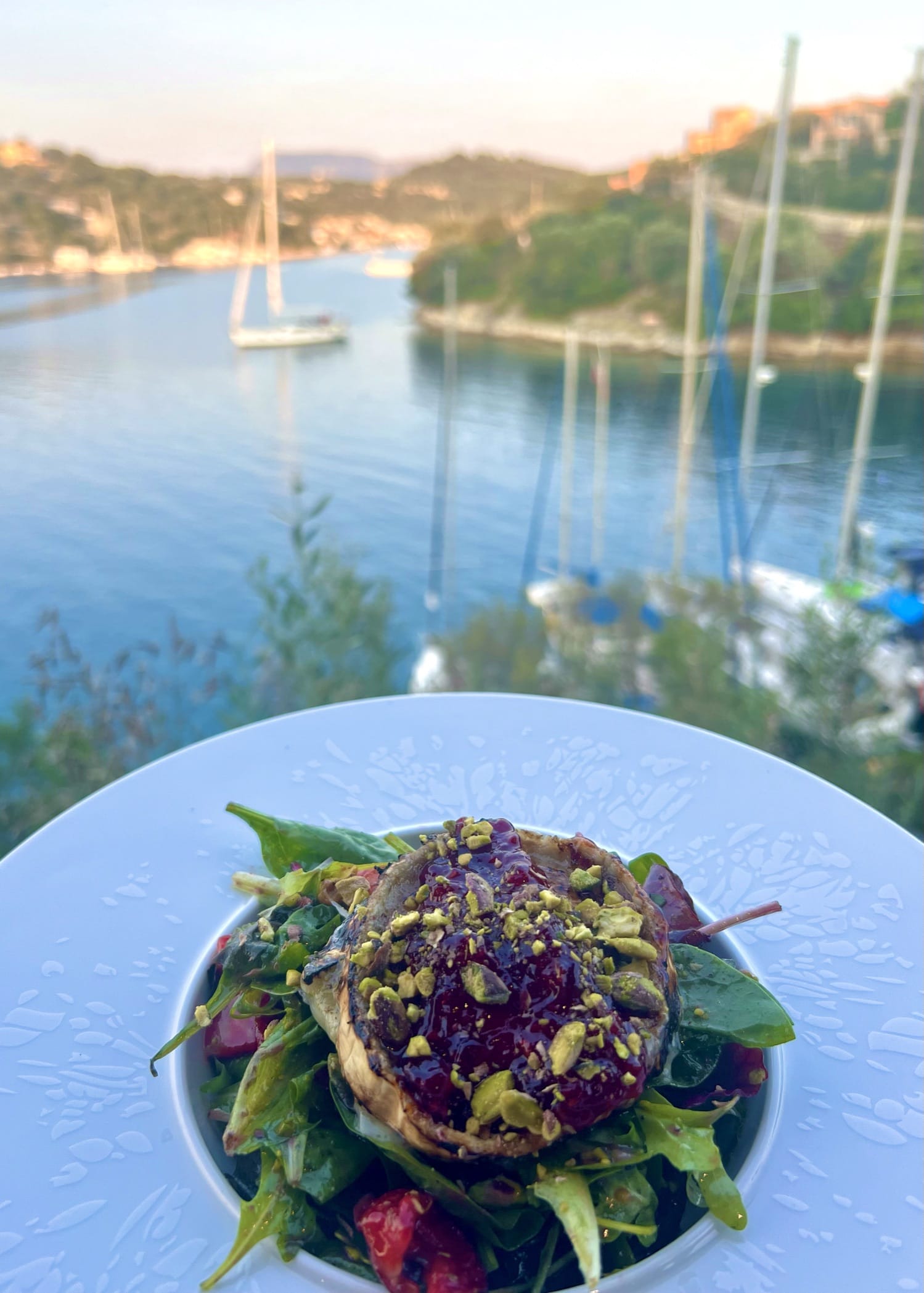 a plate of food on a table