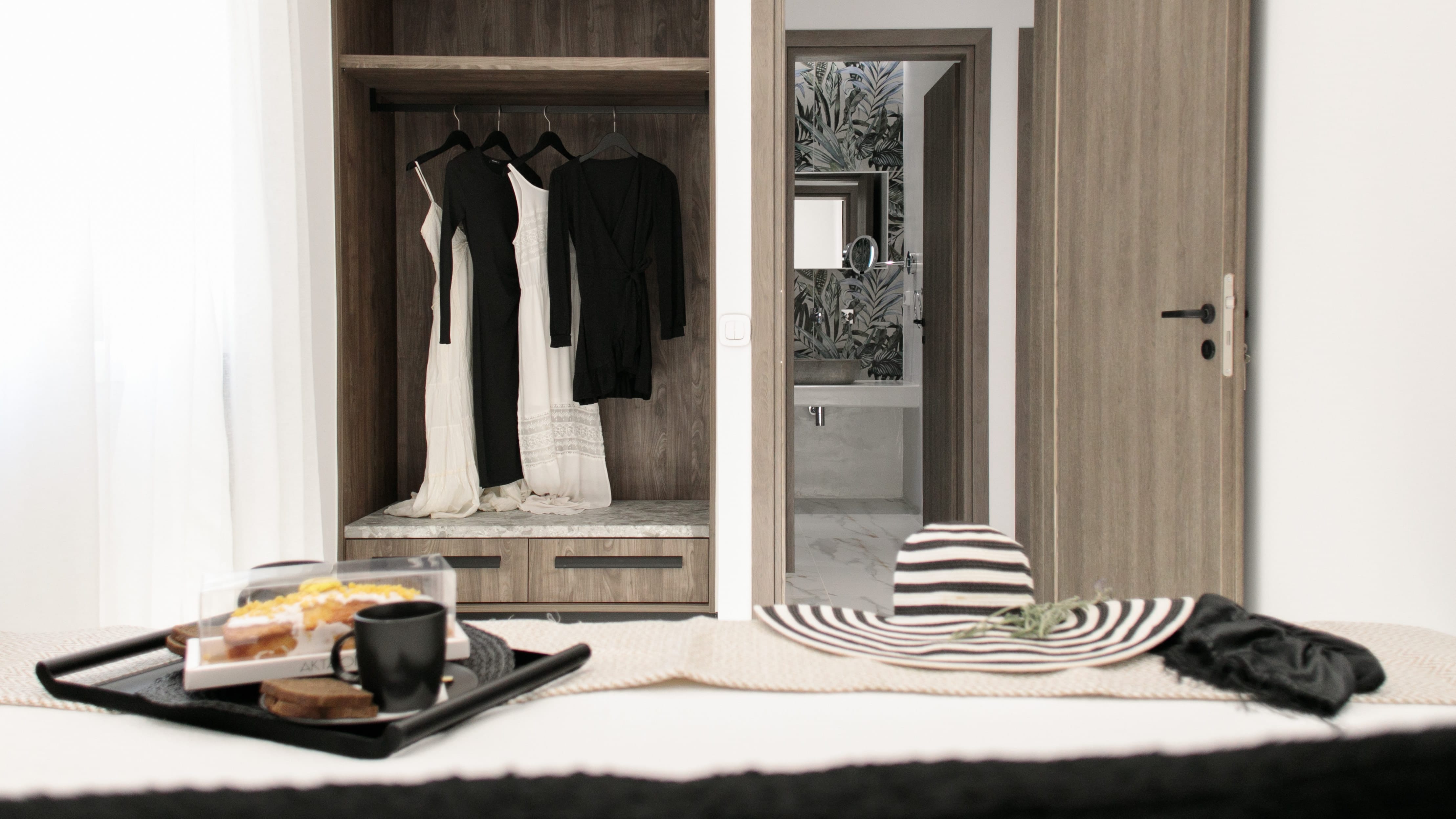 a table with plates and cups on it