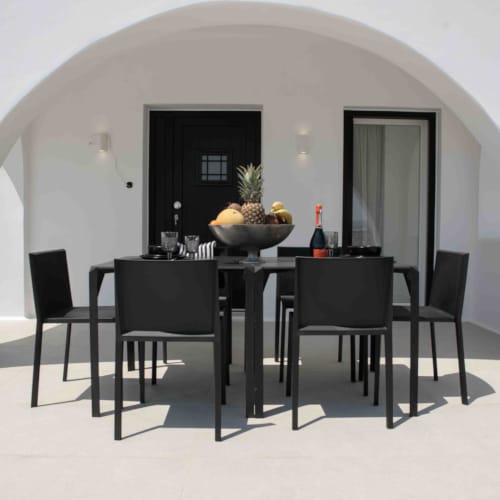 a table with chairs around it