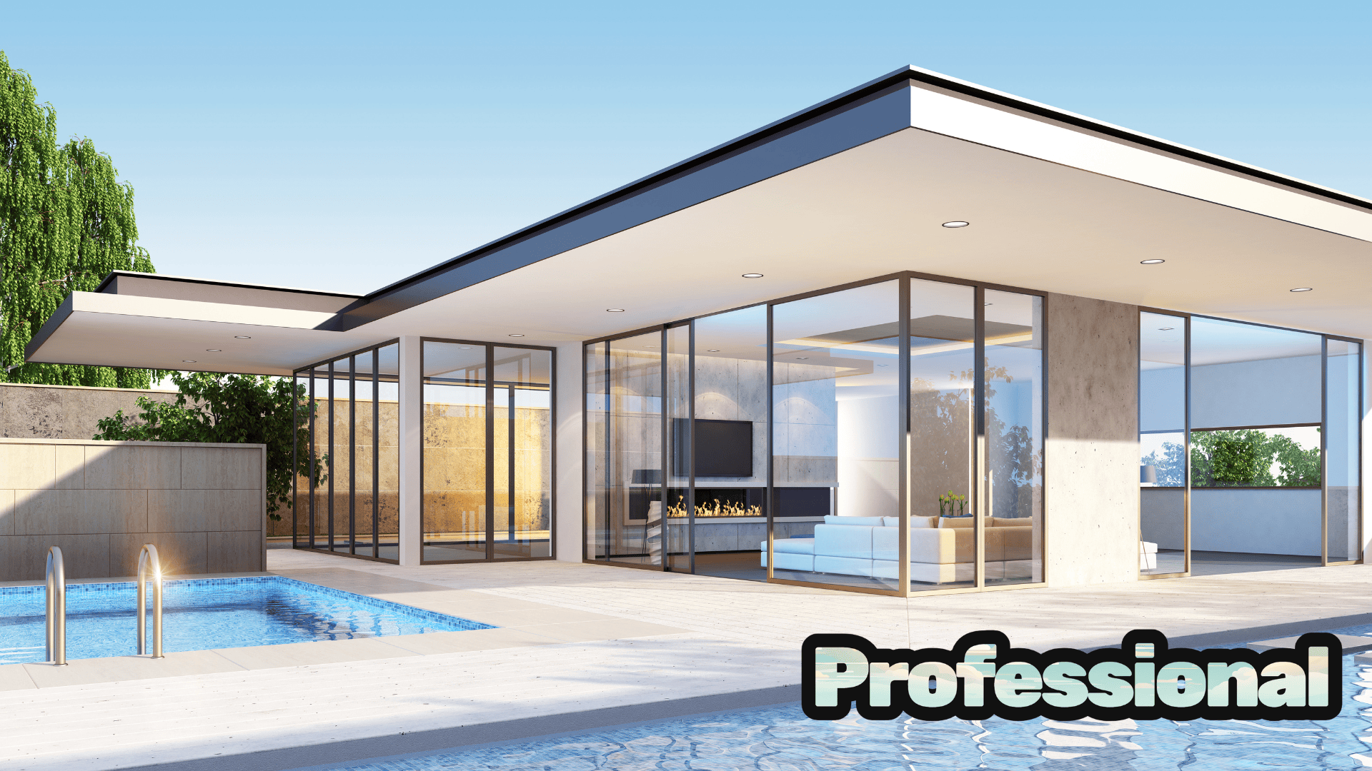 a building with glass walls