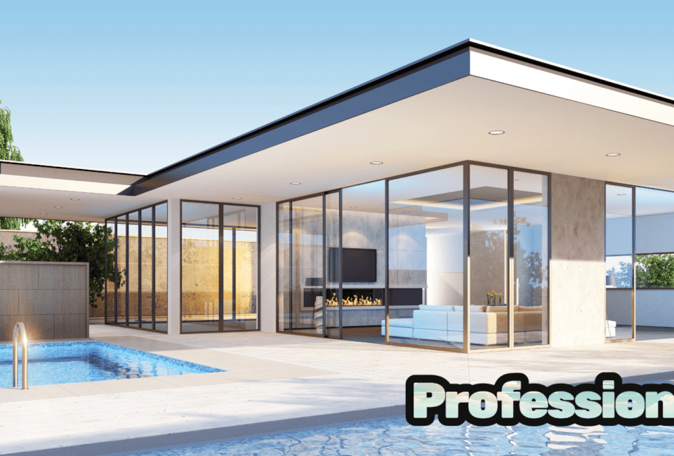 a building with glass walls
