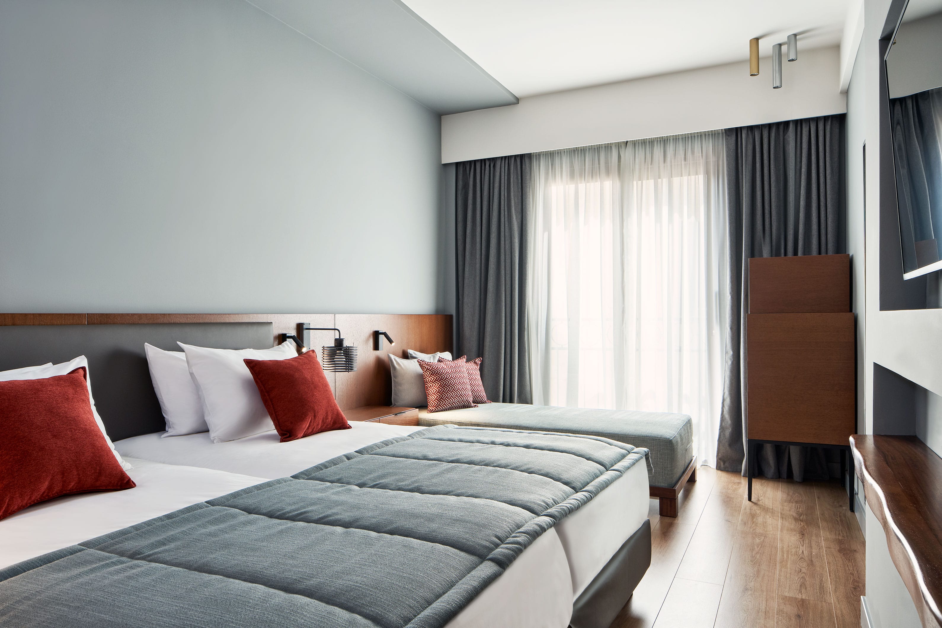 a person lying on a bed