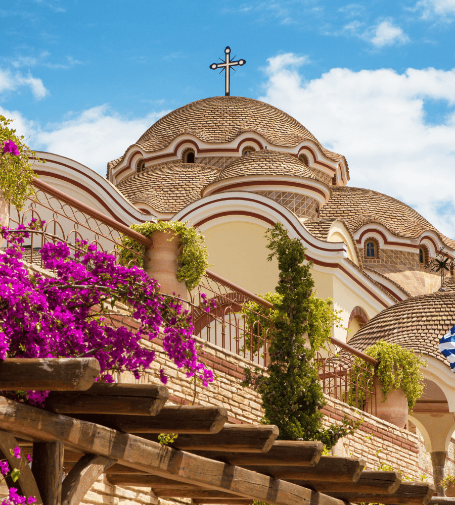 a building with a cross on top
