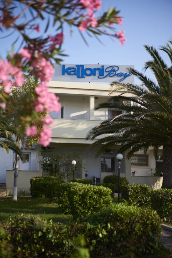 a building with a sign on it