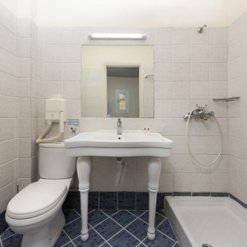 hotel bathroom in Corfu