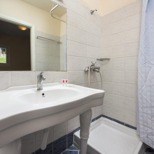 hotel bathroom in Corfu