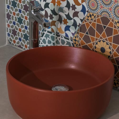 hotel bathroom in Corfu