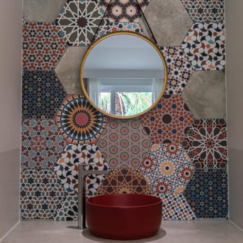 hotel bathroom in Corfu