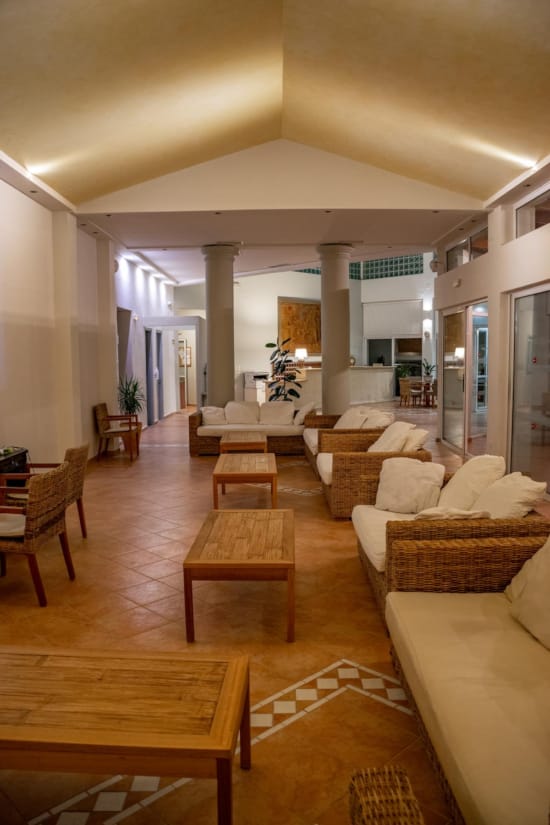 hotel living room in Corfu