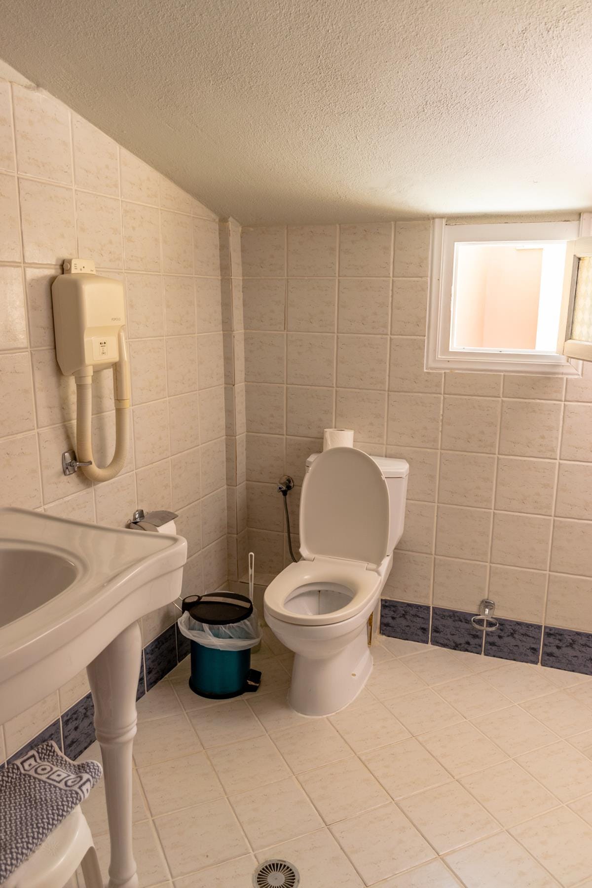 hotel bathroom in Corfu