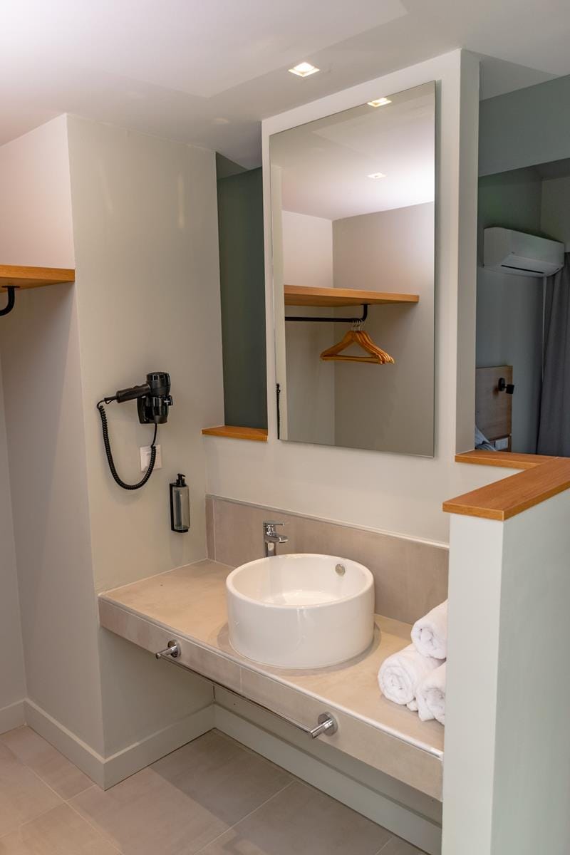 hotel bathroom in Corfu