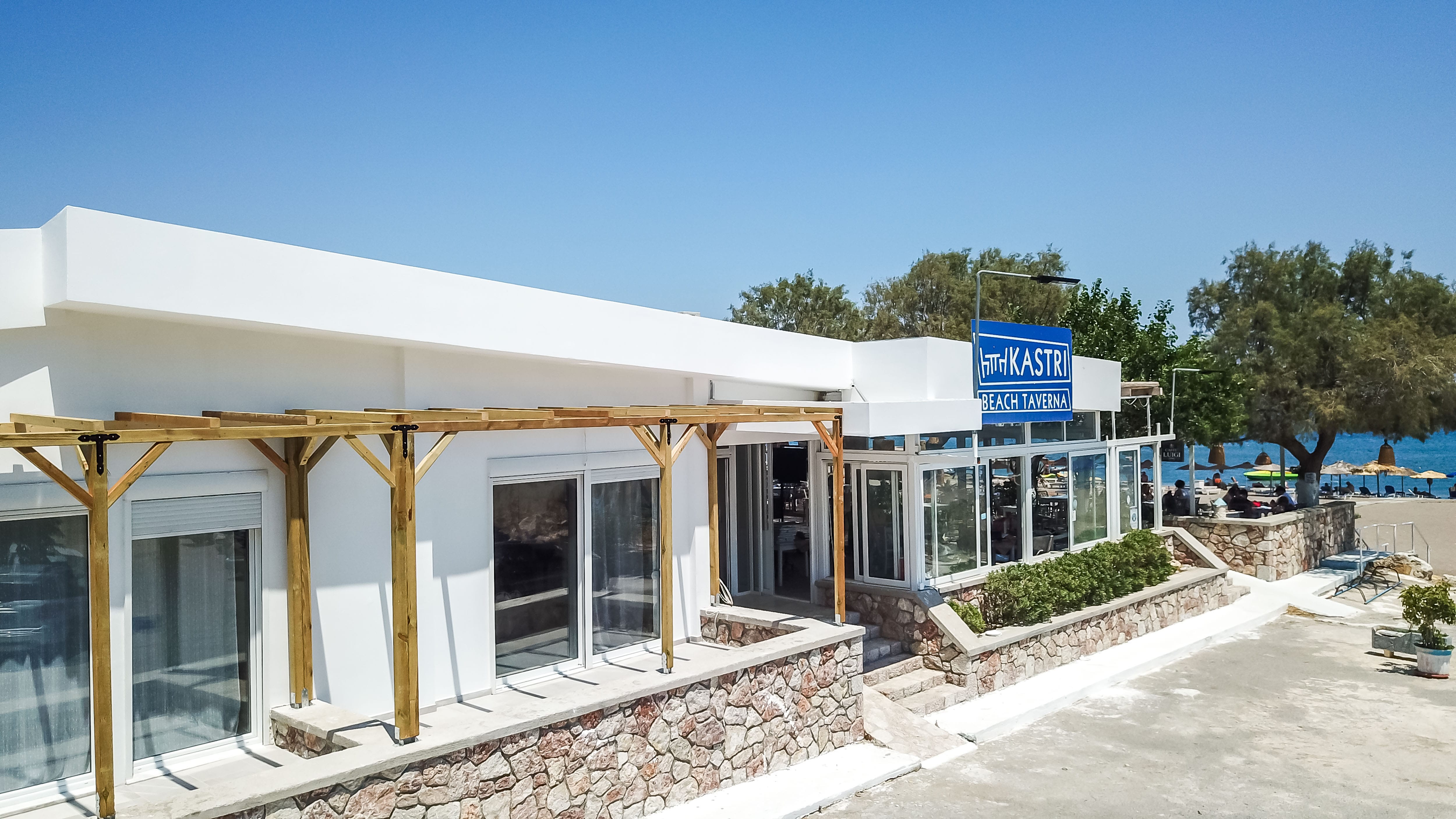 a building with a sign