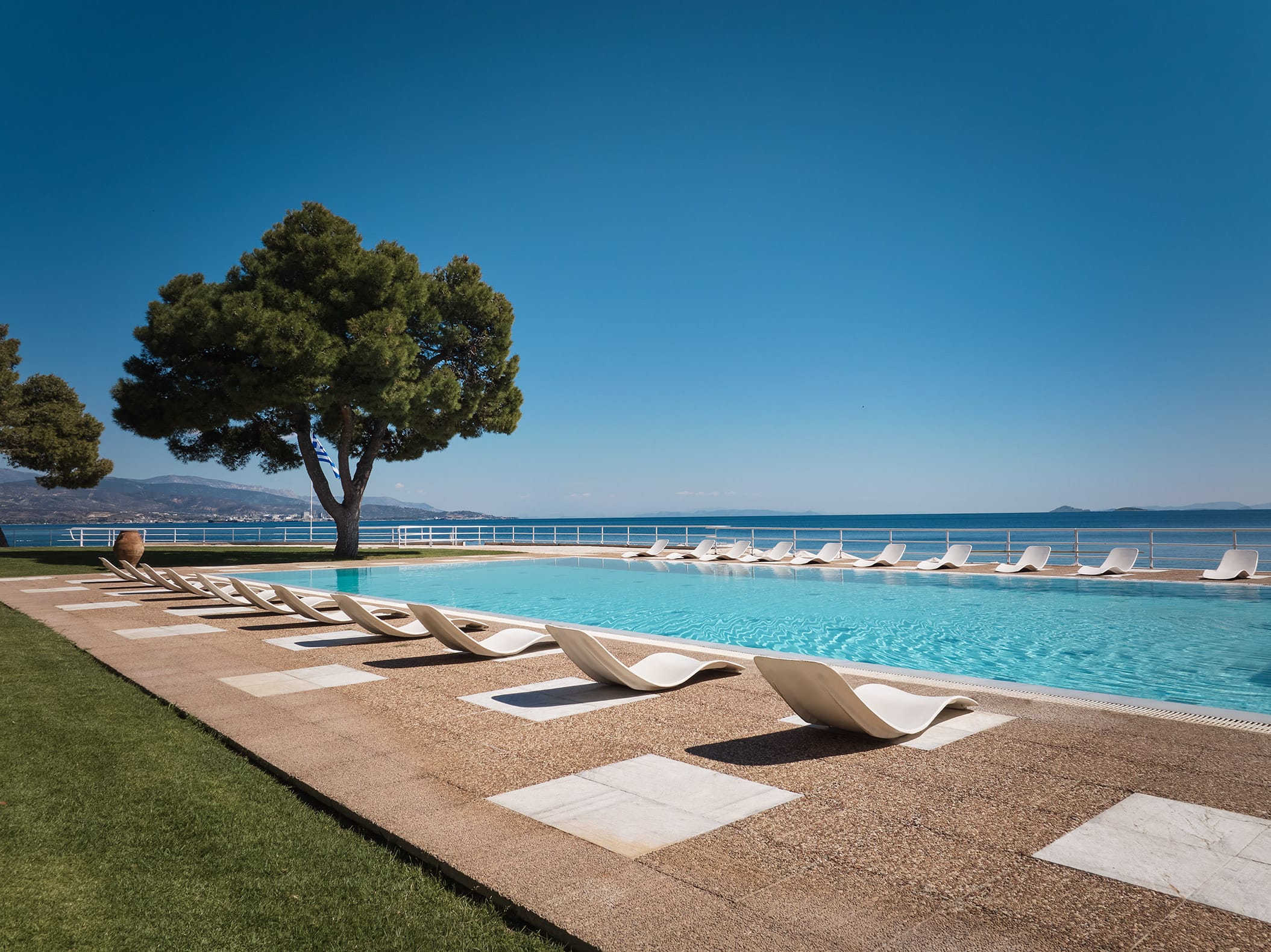 a large pool of water