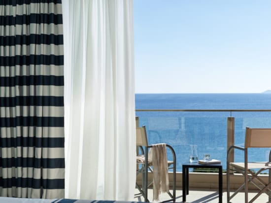 a table and chairs by a window