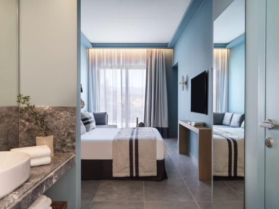 a room with two beds